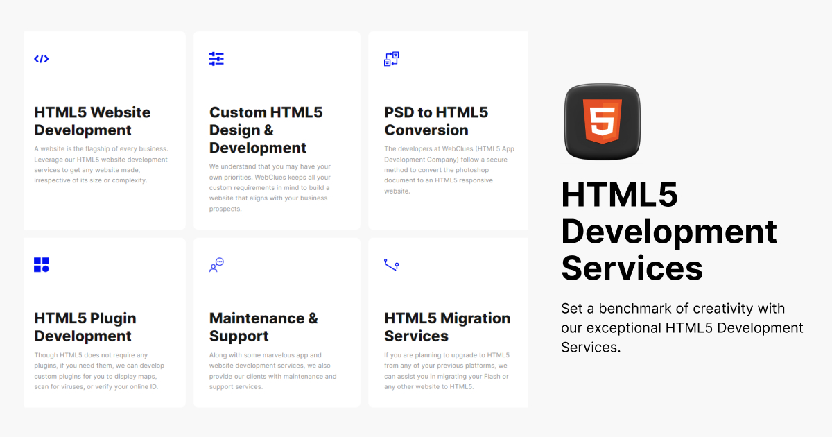HTML5 Web Development Company | Custom HTML5 Development Services