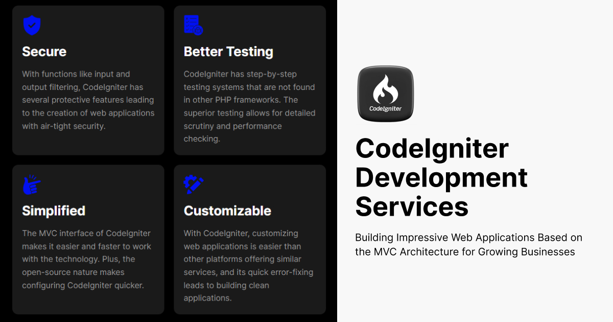 CodeIgniter Development Company | CodeIgniter Development Services