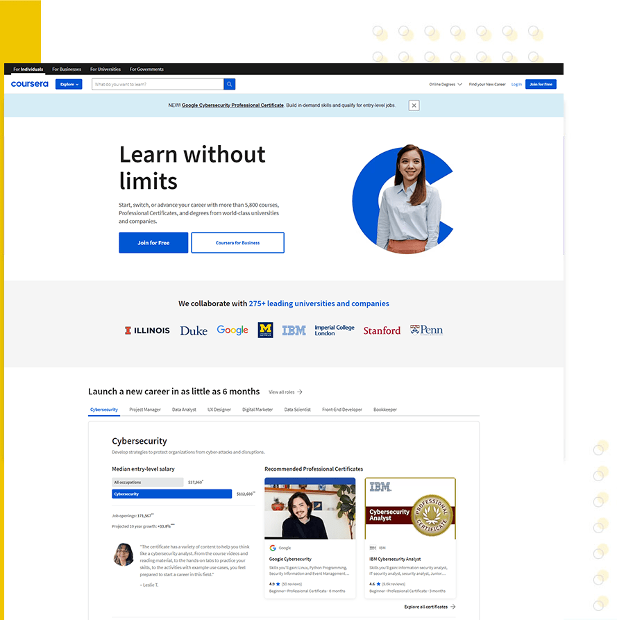 An elearning app like Coursera