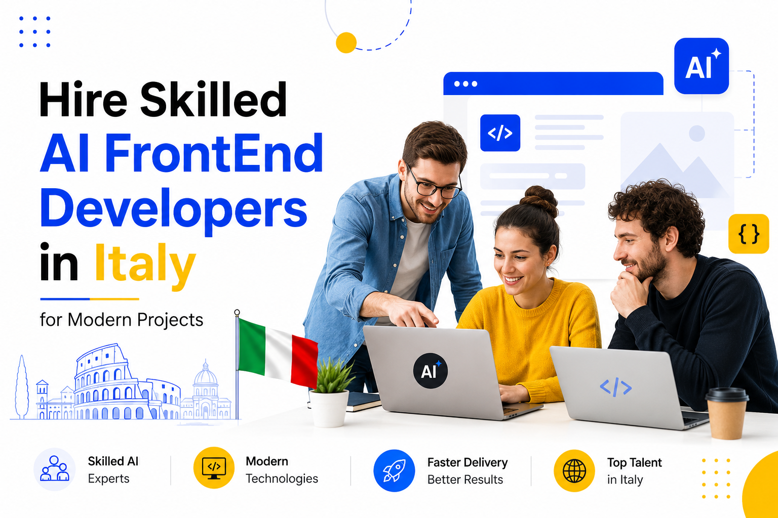 Hire Skilled AI FrontEnd Developers in Italy for Modern Projects 