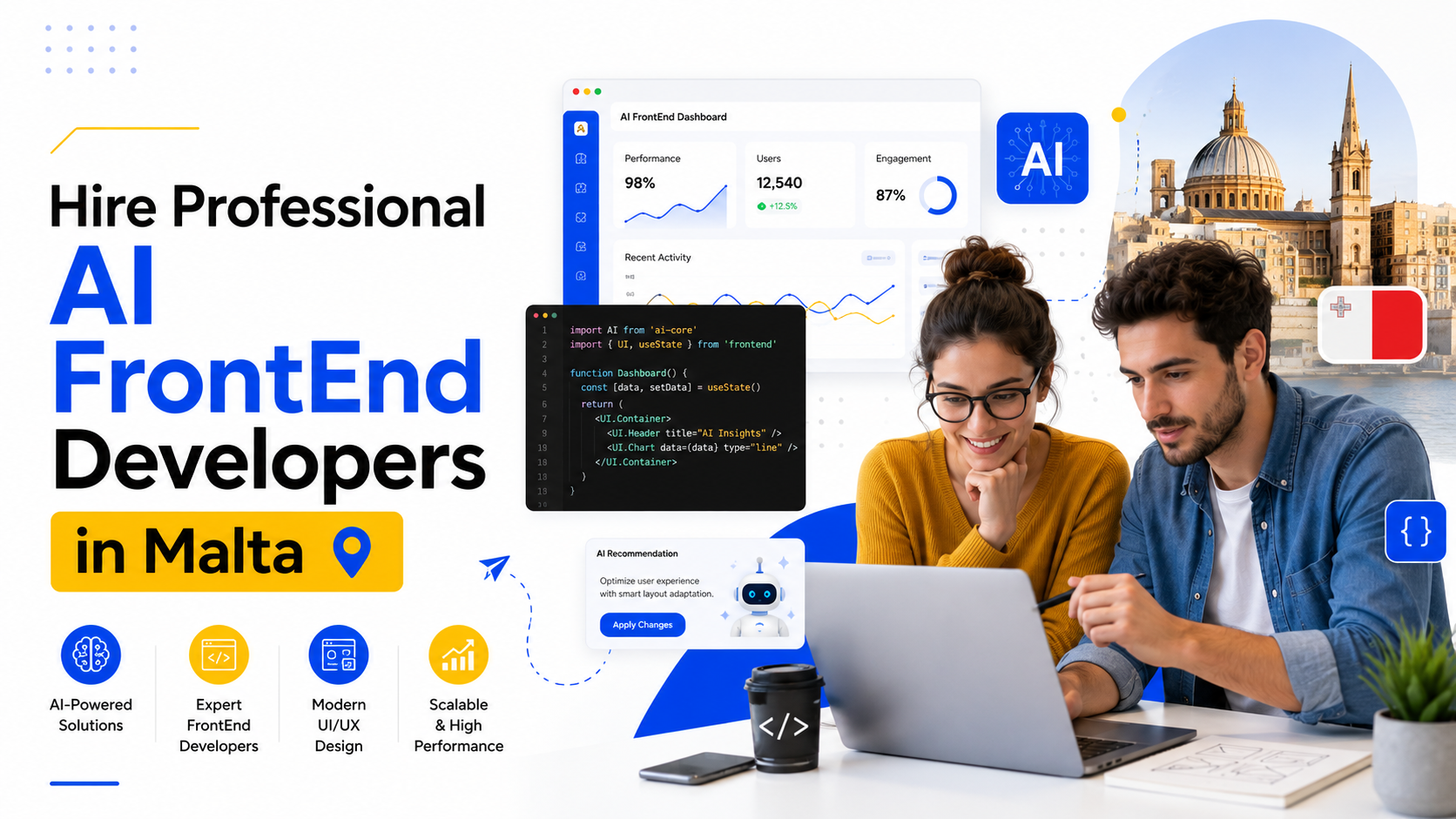 Hire Professional AI FrontEnd Developers in Malta