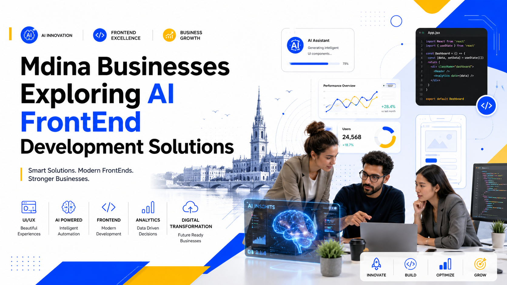 Mdina Businesses Exploring AI FrontEnd Development Solutions 