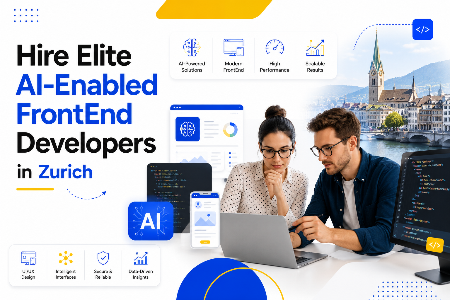 Hire Elite AI-Enabled FrontEnd Developers in Zurich