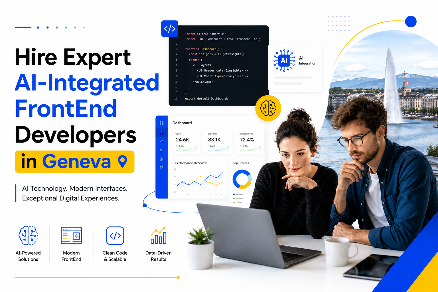 Hire Expert AI-Integrated FrontEnd Developers in Geneva