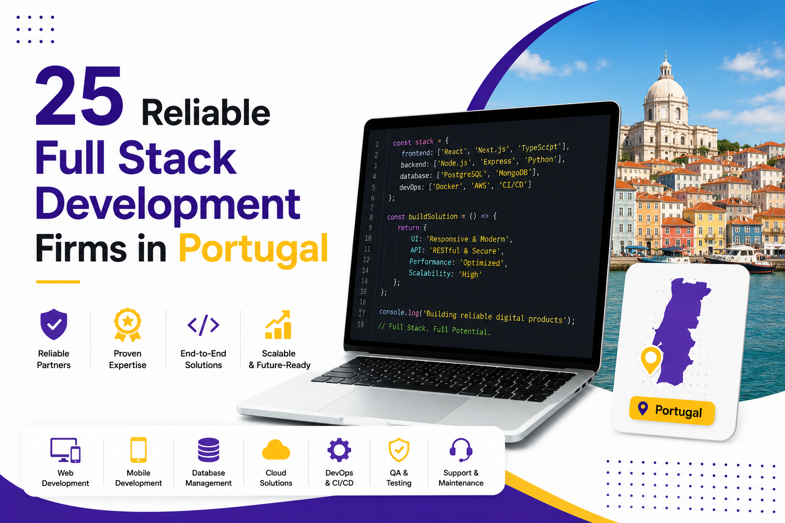 25 Reliable Full Stack Development Firms in Portugal