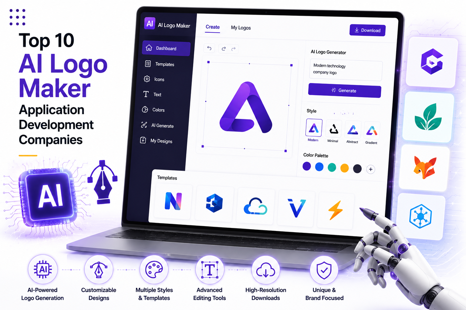 Top 10 AI Logo Maker Application Development Companies