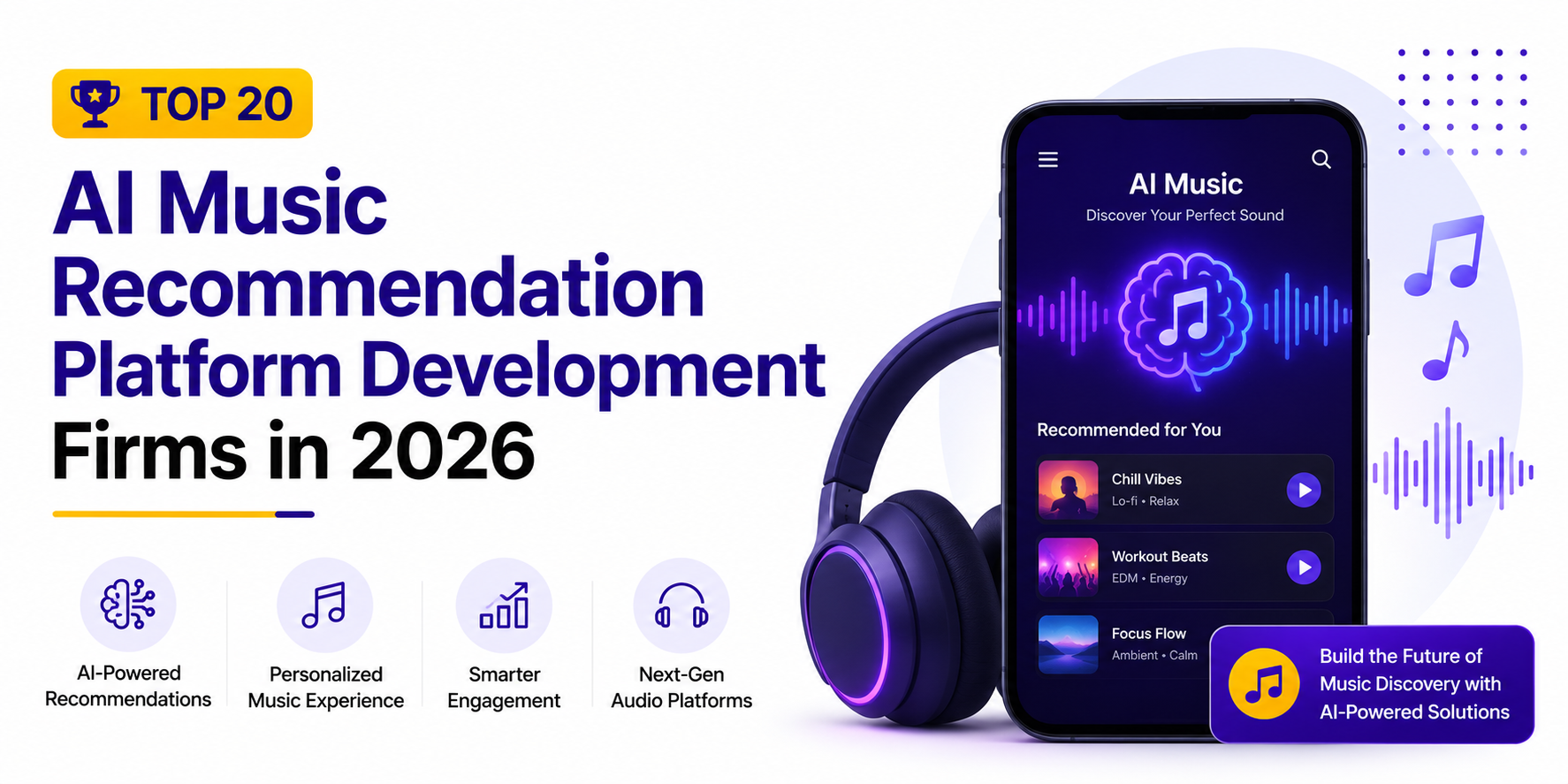 Top 20 AI Music Recommendation Platform Development Firms in 2026