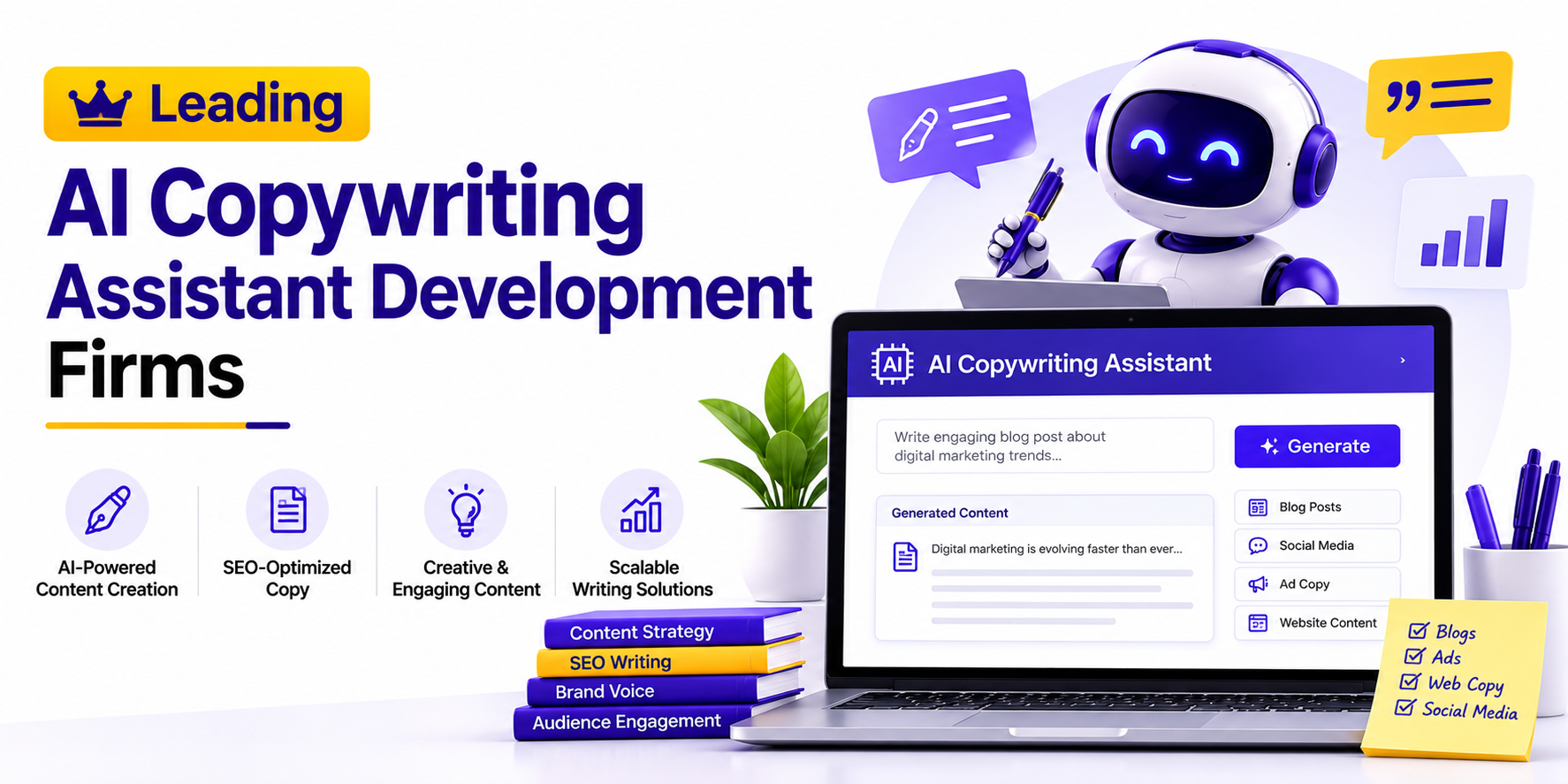 Leading AI Copywriting Assistant Development Firms