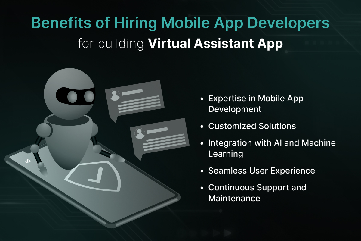 Benefits of Hiring Mobile App Developers for building Virtual Assistant App