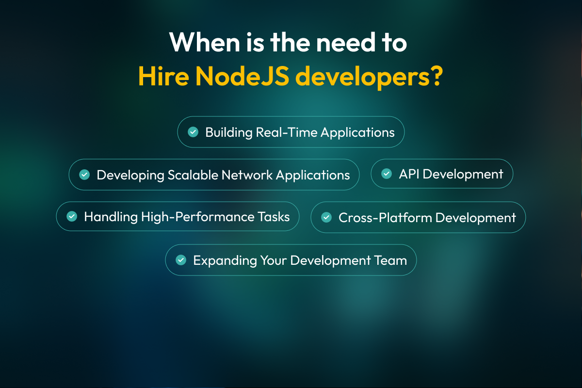 When is the need to Hire NodeJS developers?