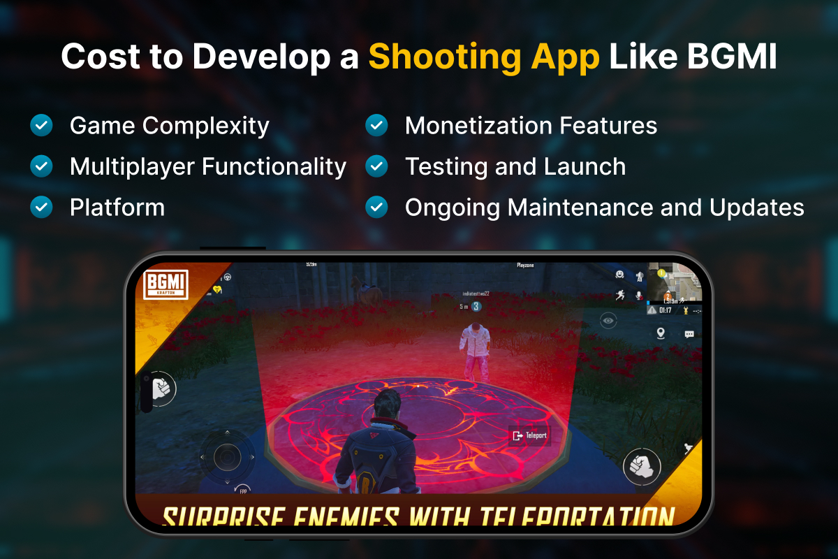 Cost to Develop a Shooting App Like BGMI