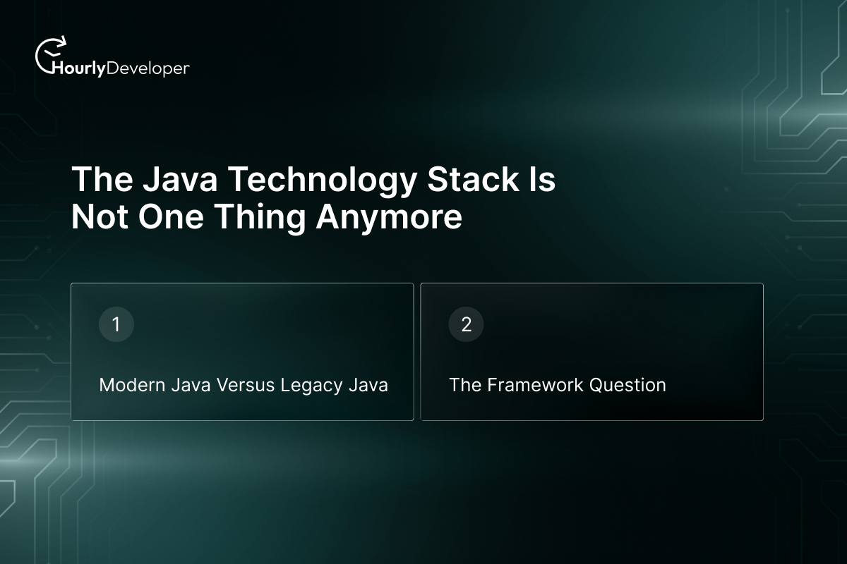 The Java Technology Stack Is Not One Thing Anymore